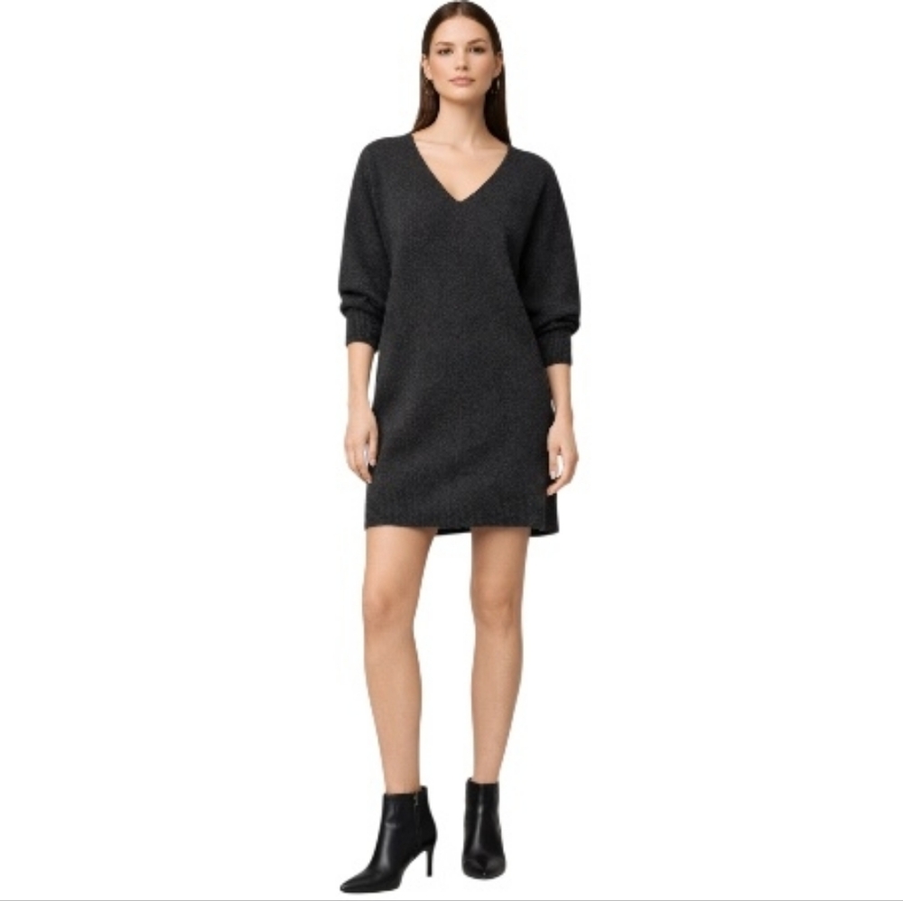 ALLSAINTS Lambswool Cashmere Sweater Dress Short Knit Mini Layering 35” Length